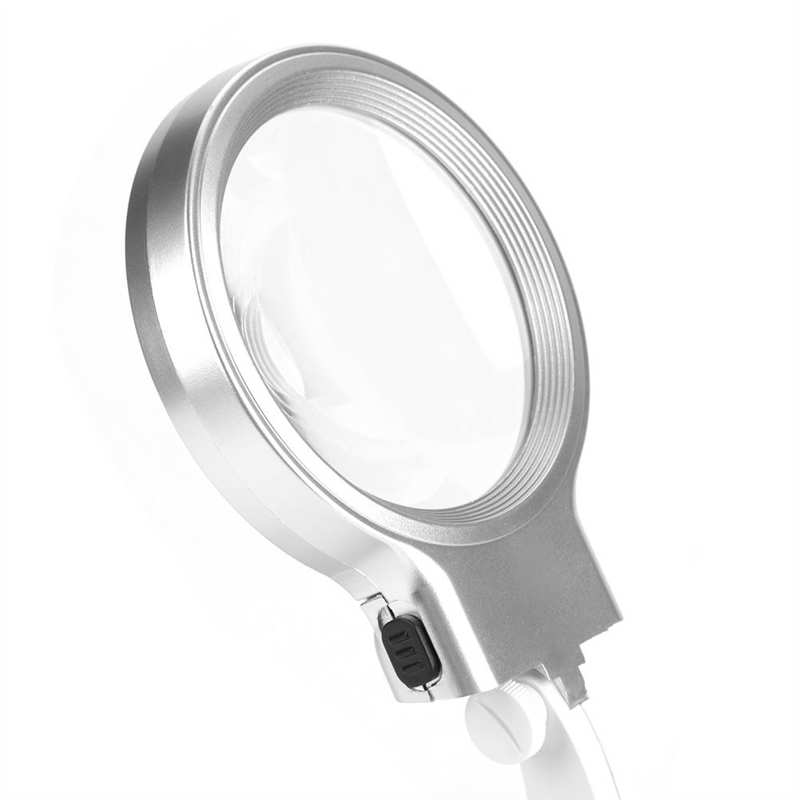 Cosmetic lamp Repair Magnifier With Led Light Tabletop Magnifying Glass Clamp Stand Soldering Weld Holder