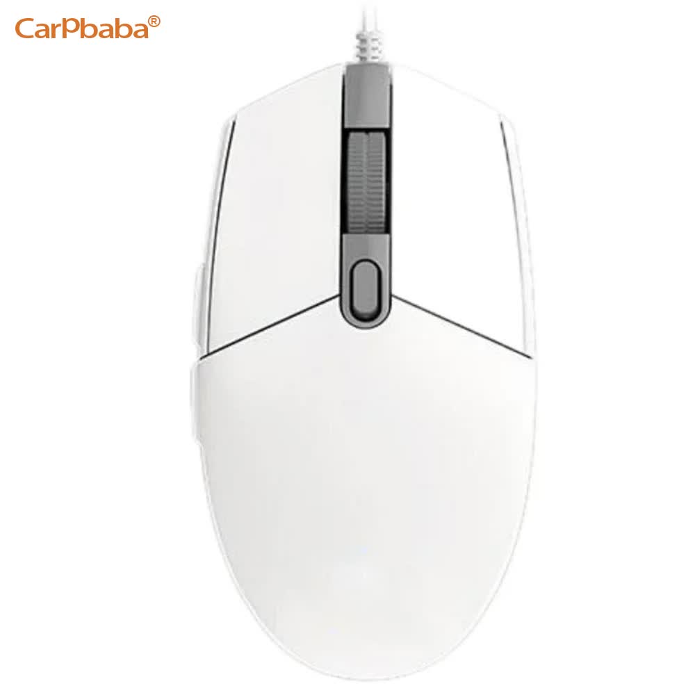 Carpbaba G102 Wired Lightweight Computer Mouse 1000dpi RGB Ergonomic Esports Gaming Mouse PC Gaming Laptop Office Accessories: WHITE