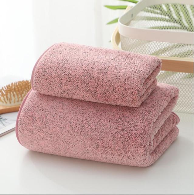 Bamboo Charcoal Coral Velvet Bath Towel For Adult Soft Absorbent Bamboo Carbon Fiber Household Bathroom Towel Sets SPORTS grey: 70x140cm / 22#
