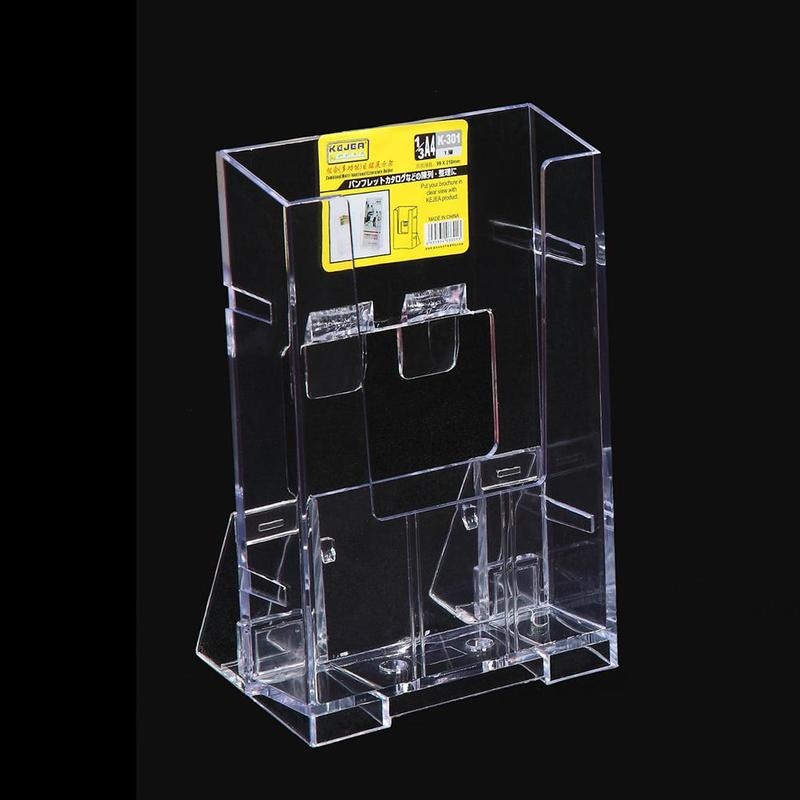 Vividcraft Office Display Clear Acrylic Business Transparent Brochure Holder Pamphlet Display Holder Paper Desk Stand Card D8Y7