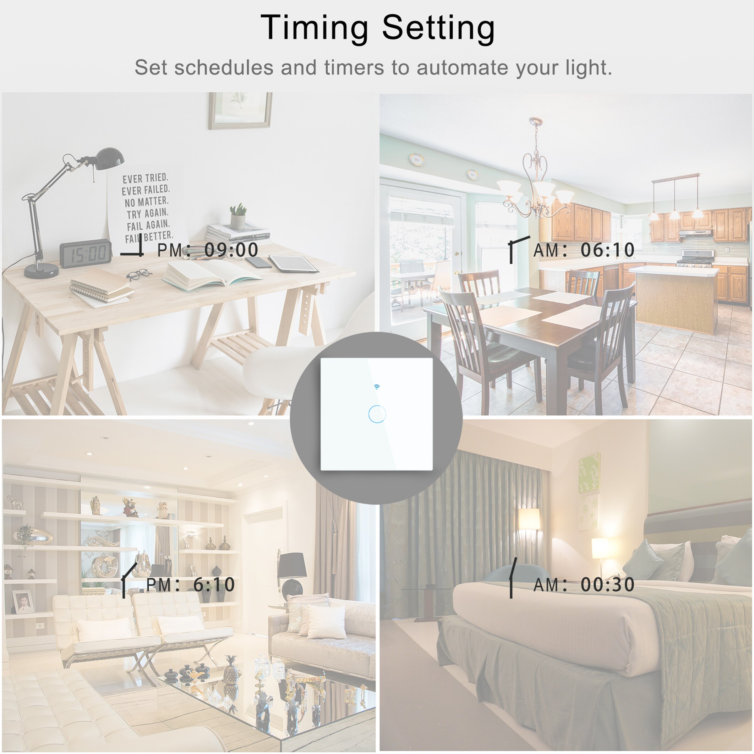 Wifi Clever Heimat schalter licht Zauberstab uns/eu glas berühren Tafel stimme drahtlose fernbedienung von alexa google Heimat