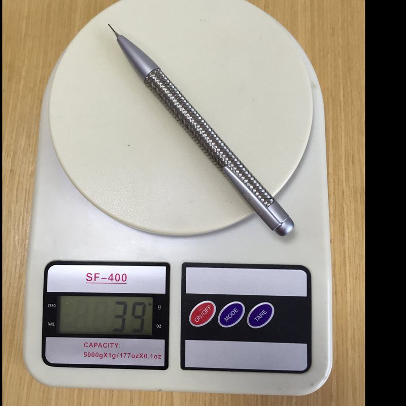 Gipfel Metall Geflecht 0,7mm Mechanische Bleistift mit Chrom trimmen Metall Schwere Stift 38g drücken Klicken Automatische blei Bleistifte