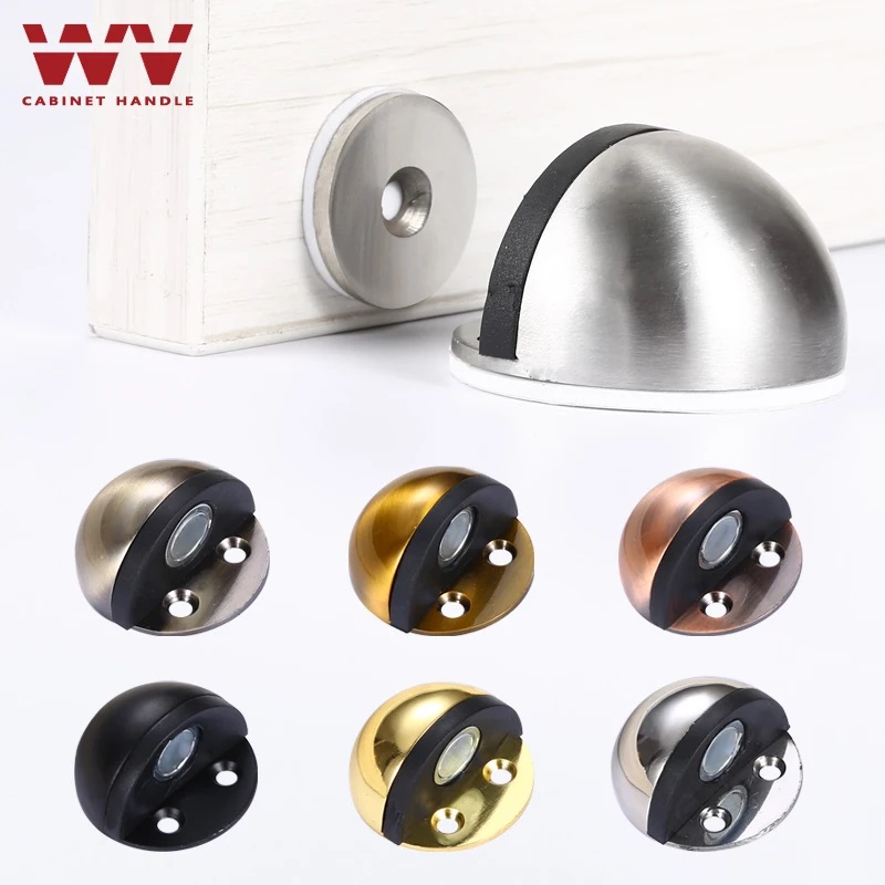Tope de puerta WV, pegatina de protección de seguridad, soporte de puerta oculto, bloqueo sin clavos para suelo, tope de tiro, Hardware de puerta tope puerta topes de puerta cerraduras inteligente para puertas colgador
