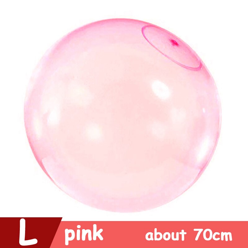 XL L M S Inflatable Soft Water FilIed Bubble Ball Blow up Summer Outdoor Fun Games For Party Pool Bath Ballon Toys Playball: L Pink about 70cm