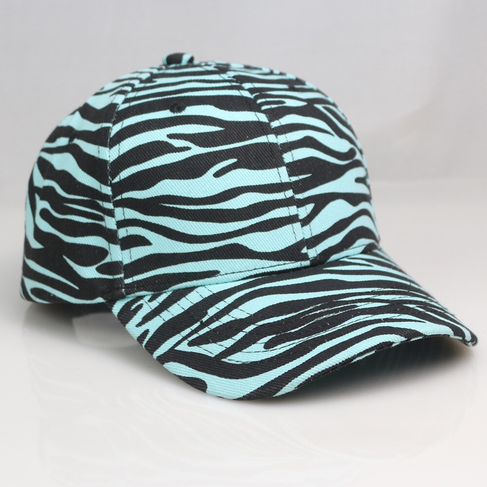 Women&#39;s Printed Striped Zebra Baseball Cap Men&#39;s Casual Adjustable Dad Hat Novelty Style Orange Blue White