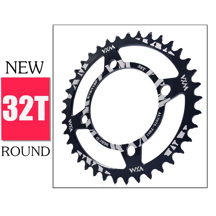 VXM Ronde 96BCD Kettingblad mtb 32T 34T 36T 38T crankstel tandplaat Onderdelen voor shimano m4000 deel van de Haomeng tandplaat: 32T Black