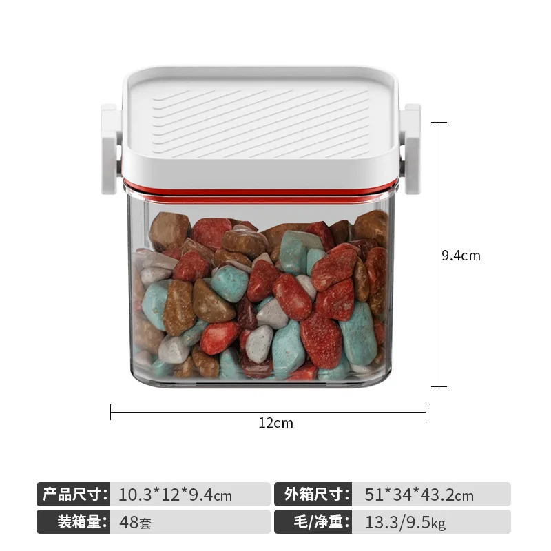 Küche Feuchtigkeitsbeständig Staubdicht Lebensmittel Lagerung Container Korn Luftdicht Vakuum Versiegelt Glas Haushalt Speisekammer Organizer 2024 Neue: Grün