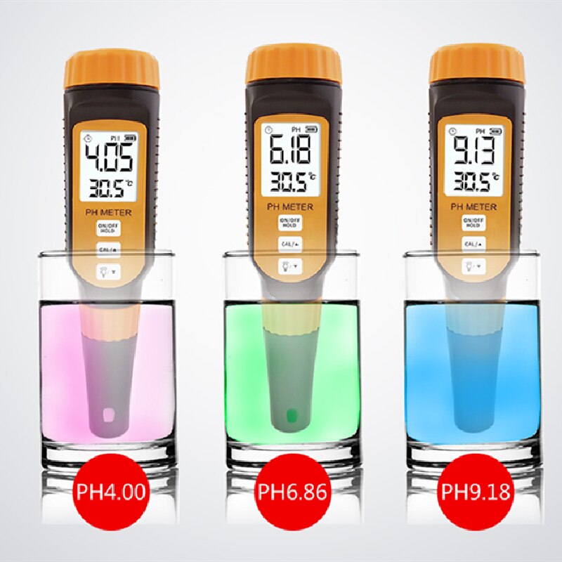 Smart Sensor PH Meter Pen Water Test Tester Acidity Temperature Measurement Alkalinity PH808 PH909 PH838 Precise 0.011