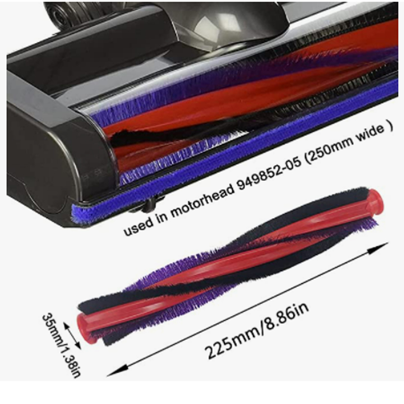 225mm Brush Bar Roller Bar for Dyson V6 DC59 DC62 SV03 SV073 Series Vacuum Cleaner Parts