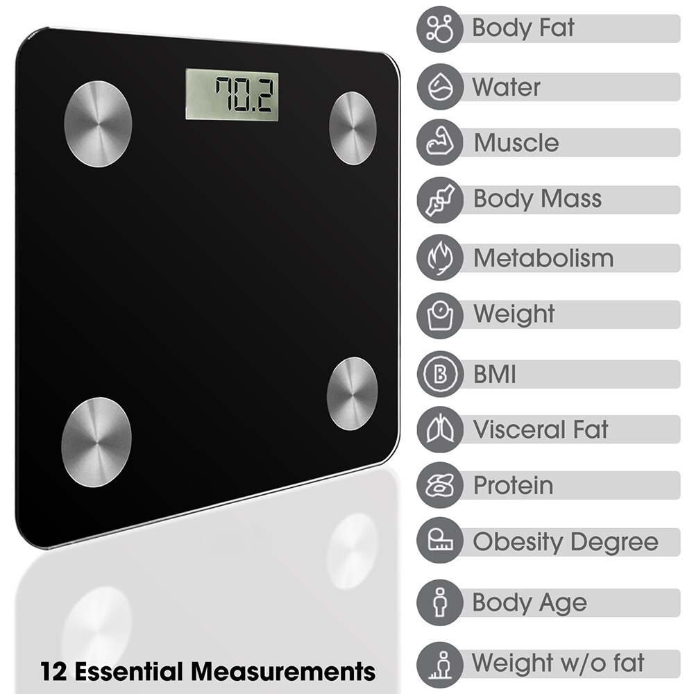 Smart Bluetooth Body Fat Scale BMI Scale Smart Home Electronic ​LED Digital Bathroom Weight Scale Body Composition Analyzer