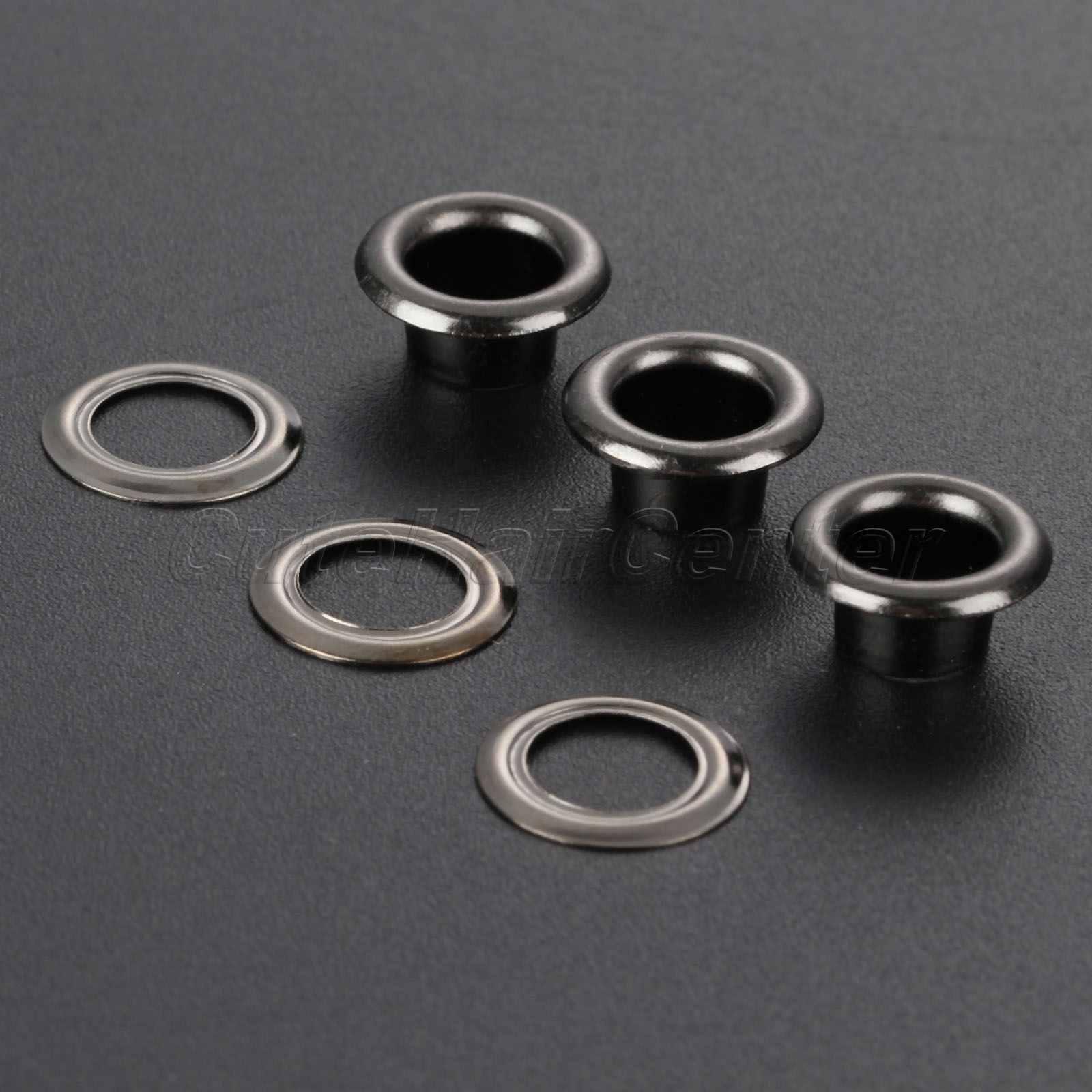 Lote de ojetes de costura para Scrapbook, ojales de Metal interior de bronce antiguo para Scrapbooking, ropa con ojales de 6mm, 100 unidades: gray