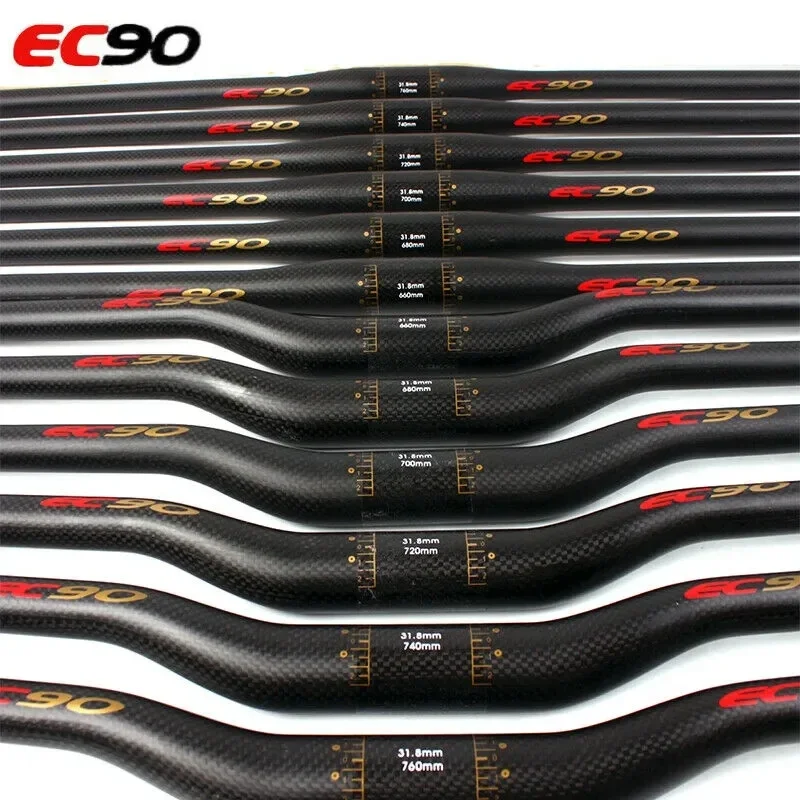 EC90 Full Carbon MTB Lenker 25,4mm 31,8mm Fahrrad Lenker Carbon Faser Fahrrad Griff Bar 660/680/700/720/740/760mm Riser Bar