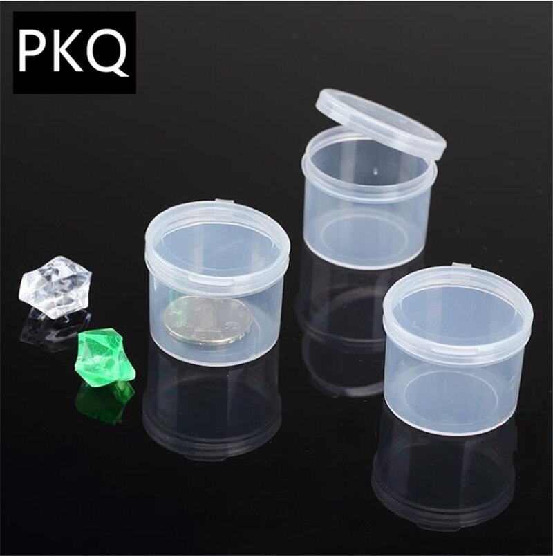 11 sizes Round Plastic Box PP Transparent Packing Box Diamond Painting Accessory Jewelry Box Organizer Small Plastic Storage Box