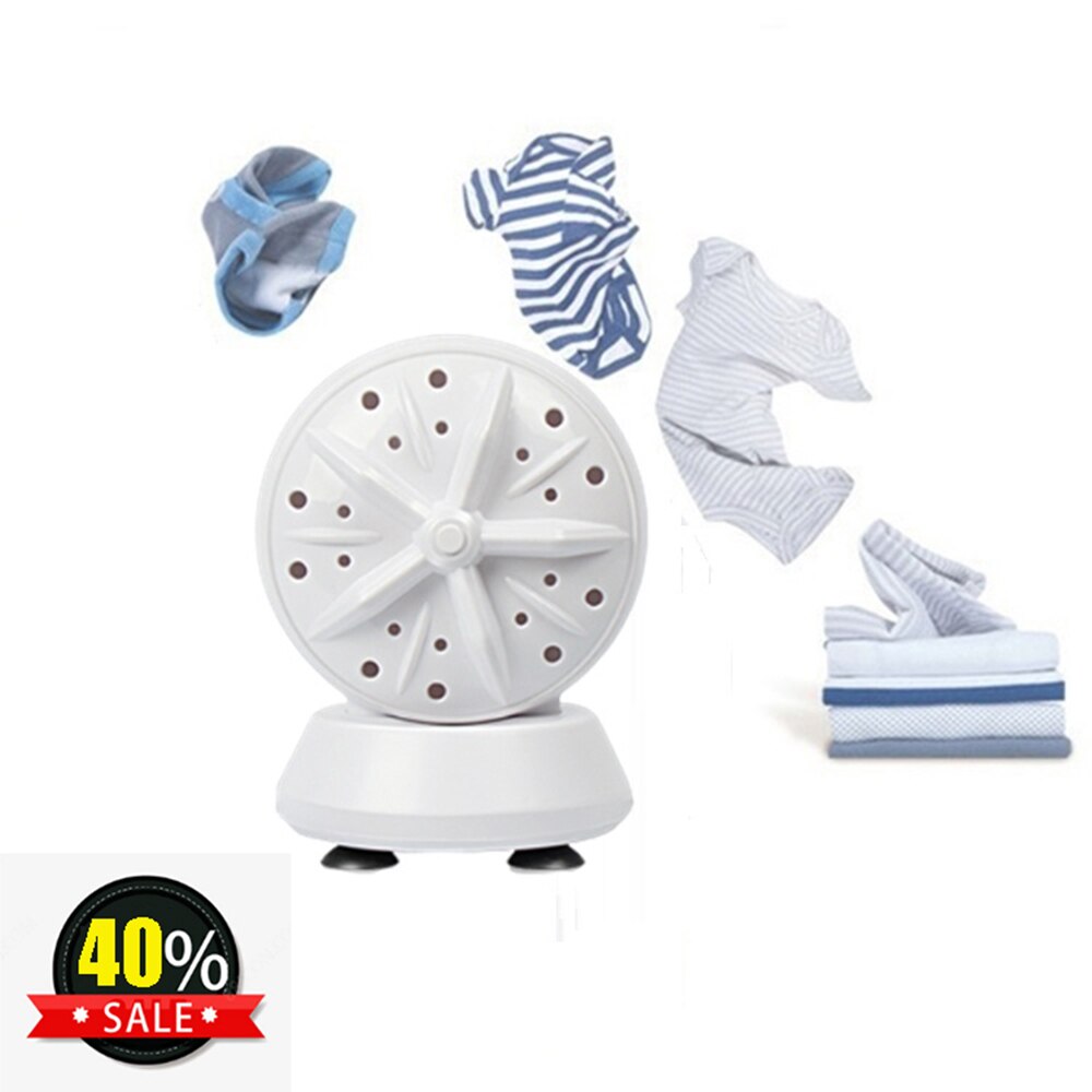 Wash Machine Bubble Cleaning Travel Washer 2 Turbo Portable Automatic 2 in 1 Mini Ultrasonic Washing Machine