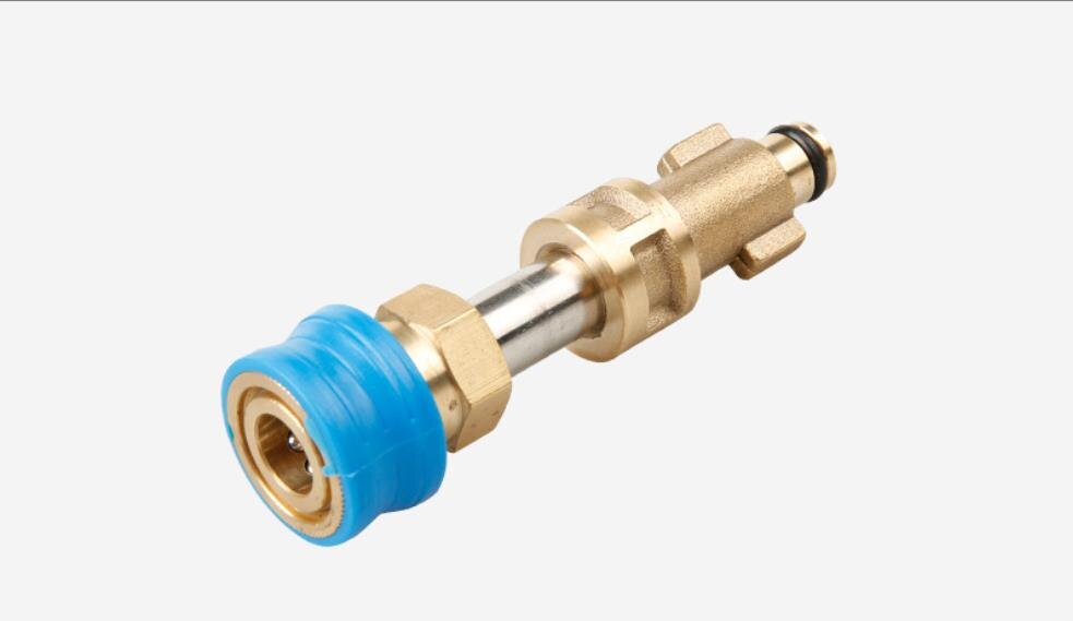 Konverterstik til karcher, bosch, lavor, black decker, nilfisk kew alto fitting  to 1/4 quick release sokkel: Rød