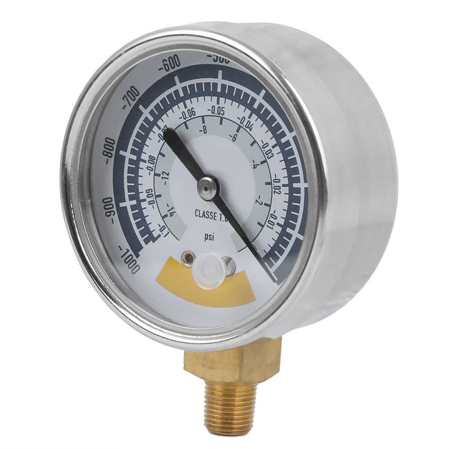 Electric Meter Pressure Gauge Accurate Air Gauge Instrument for 0 ~ -14psi 0 ~ -1000MPA Vacuum Pump Connector Digital Wattmeter