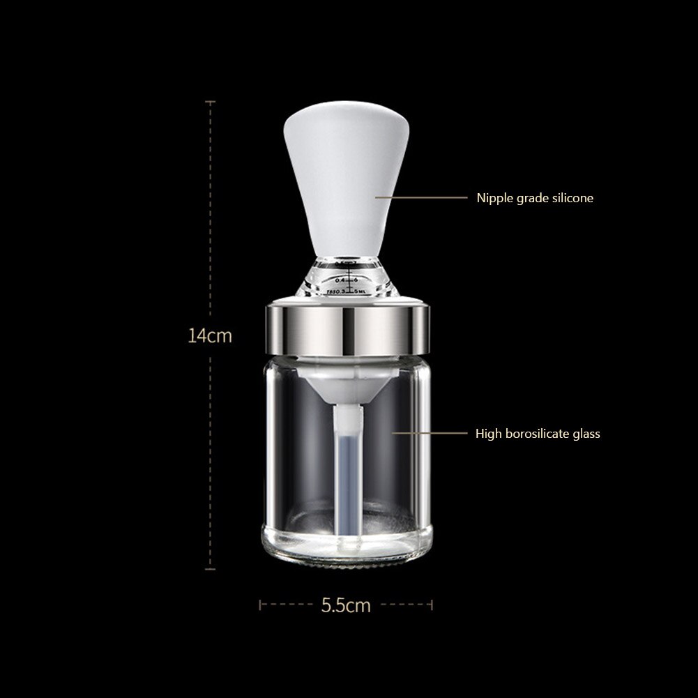 Oil Dispenser Bottle for Kitchen Oil Glass Cooking Pastry Brush Dispenser Grill Oil Brushes Liquid Sauce: 135ml