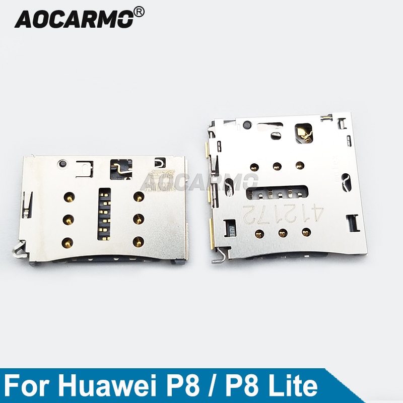 Aocarmo Voor Huawei P8 / P8 Lite Sim Kaart Lade Socket Reader Houder Slot Reparatie Onderdelen