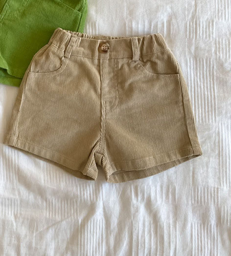 MILANCEL 2022 primavera nuovi vestiti per bambini pantaloncini per ragazze in velluto a coste pantaloncini per ragazzi Casual solidi pantaloni per bambini coreani: beige / 5T