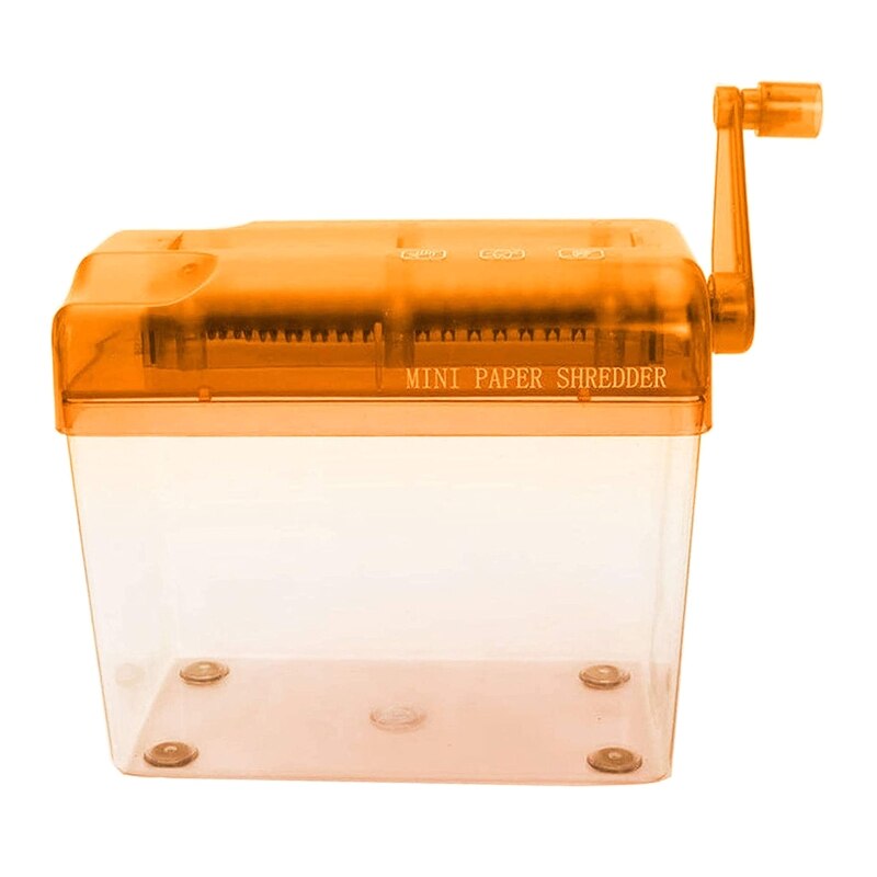 Mini Manual Paper Shredder A6 Office Document Destroyer Receipts Tickets Thick Cardstock Cutting Machine 18x15x10.5cm