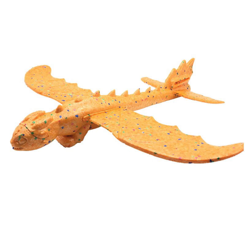 48Cm Hand Launch Gooien Zweefvliegtuig Vliegtuigen Traagheids Schuim Epp Vliegtuig Dinosaurus Trein Dragon Vliegtuig Model Outdoor Educatief Speelgoed: Train Dragon Orange