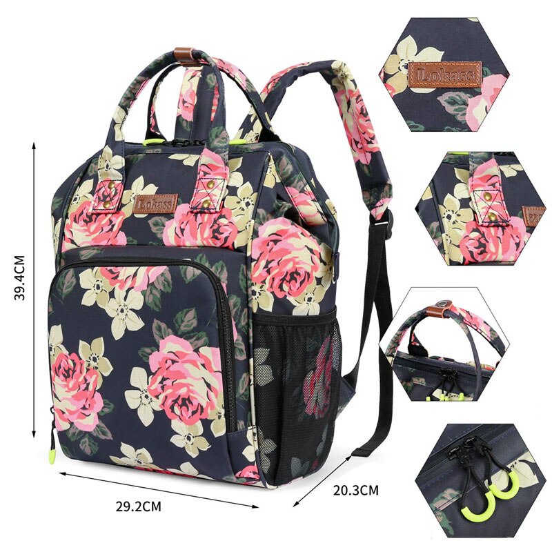 Hohe kapazität kühltasche blumen Rucksack bolsa termica nevera Hafen til wein neveras portatiles para alimentos Camping eis taschen