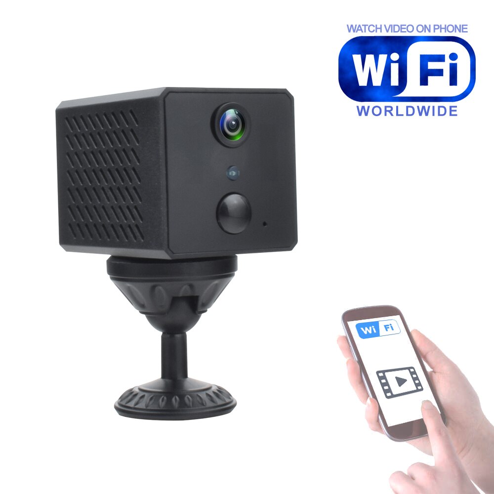 Wd81 mini wifi pir kamera nattesyn 1080p trådløs fjernmonitor telefon app bevægelsesdetektering dvr videokamera foto fælde