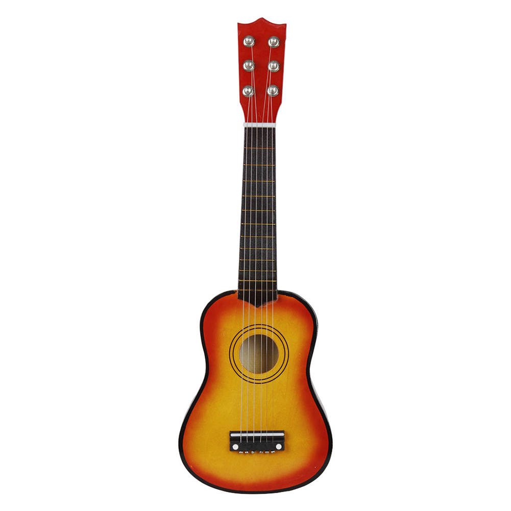 Mini 21 inch Wooden Acoustic Guitar Classical Guitar Musical Instrumental Starter Beginner Music Lovers Kids: Yellow