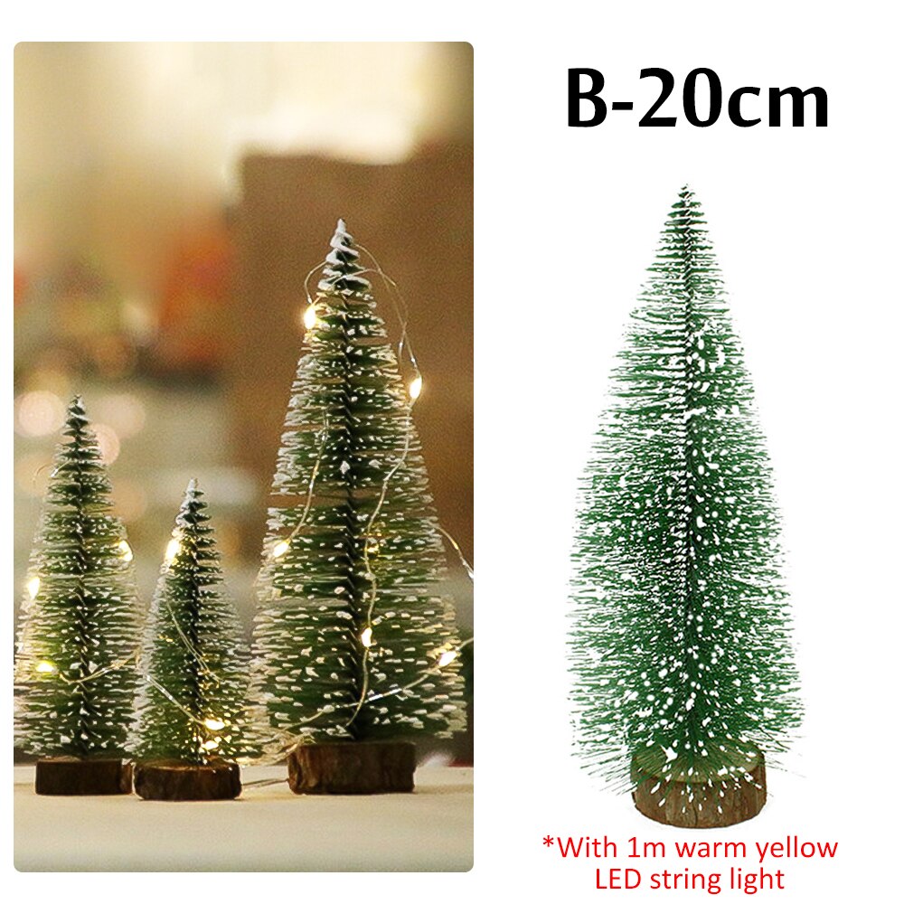 Mini Christmas Tree With String Light Cedar Table Decor Small Chrstmas Tree Window Display Home Table Decor Year'S: B