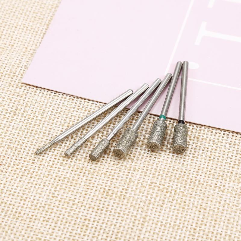 2.34mm Shank Diamond Nails Drill Grinding Head Nail Drill Nail Bit Jade Carving Burrs Stone Metal Drill Bits Kit Tools TSLM 1