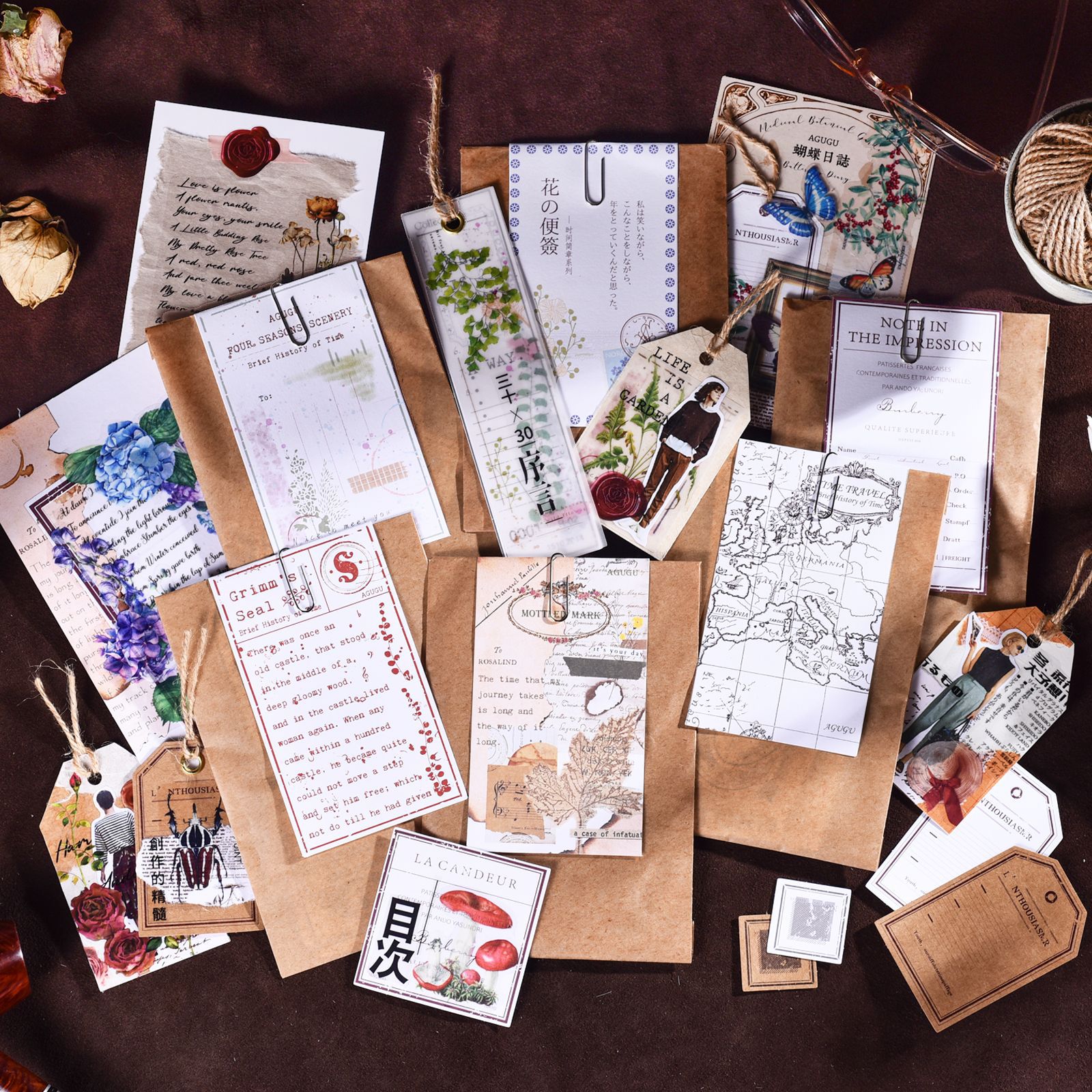 Marco Vintage de papel de respaldo, etiqueta de diario de basura de viaje, bricolaje, álbum de recortes, papel artesanal, tarjeta decorativa