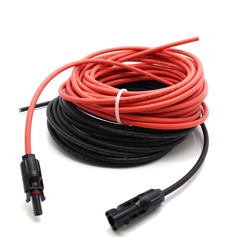1M Single head Solar PV wire 10AWG 6mm² Female/Male PV Cable solar extension cable wire
