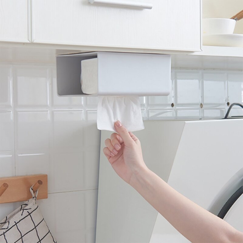 Wall-Mounted Tissue Box, Kitchen Paper Storage Box, Tissue Holder, Toilet Tissue Box, Paper Storage