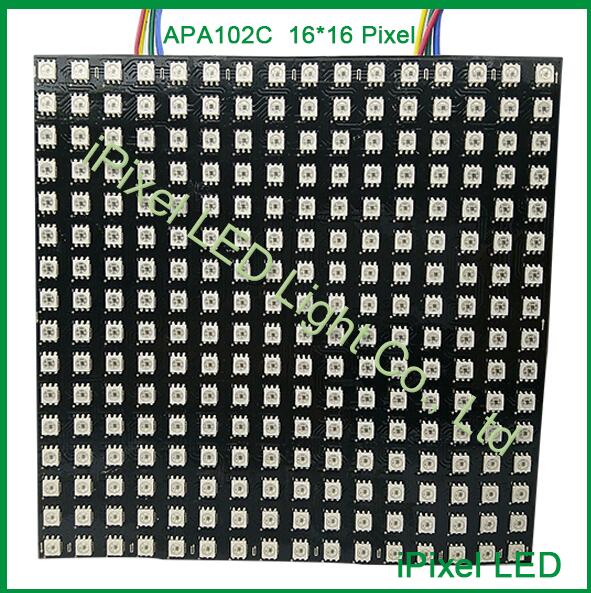 DC5V 256 Pixels rgb led Matrix apa102 LED Digital Flexible Panel Light: S1616APA102C