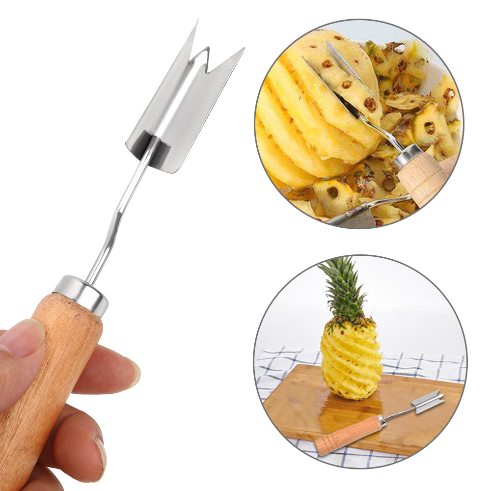 Ananas Slicer V-vormige Ananas Dunschiller Sharp Rvs Ananas Zaad Remover Mes Fruit Gereedschap