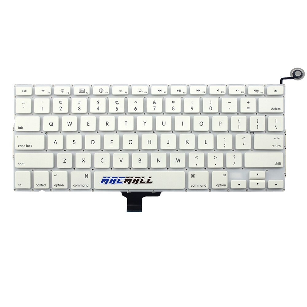 Teclado A1342 para Macbook, 13,3 ", Color blanco, A1342, US, MC207, MC516, finales de , mediados de