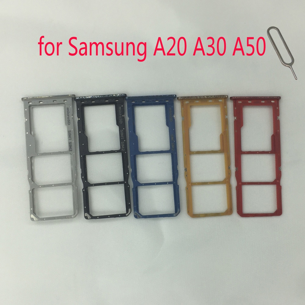 Telefon Nano SIM Karte Tablett Für Samsung A10 A20 A30 A40 A50 A60 A70 Galaxis A80 A90 Original Schwarz Mikro SD Karte Adapter Halfter