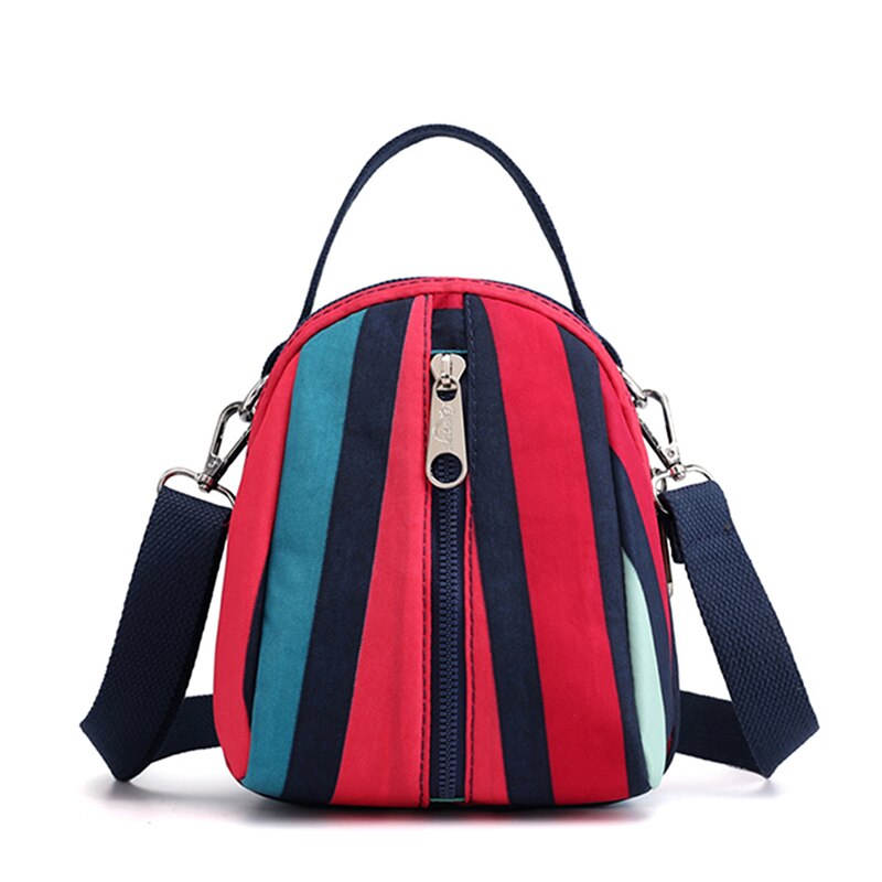 Práctico bolso portátil de viaje, bolso bandolera de para mujer, bolso de hombro estampado colorido exquisito para chicas jóvenes: stripe