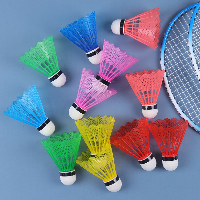 12 stk farverige badmintonbolde bærbare badmintonrejseprodukter sport træning fjerbolde udendørs forsyninger