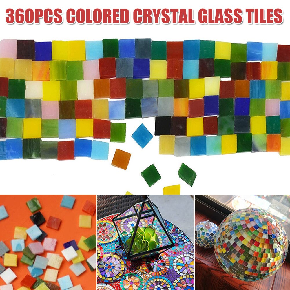 360 Stuks Mozaïek Tegels Gebrandschilderd Glas Diverse Kleuren Voor Art Craft En Home Decoraties UD88