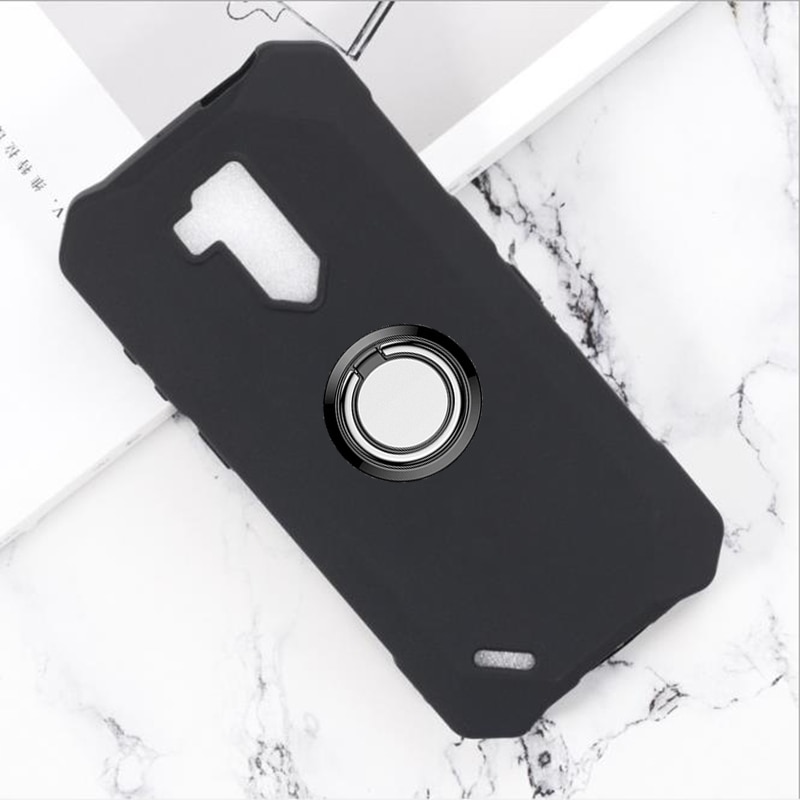 For Ulefone Armor X5 Pro Back Ring Holder Bracket Phone Case Cover TPU Soft Silicone On X3: Ulefone Armor X5 Pro / Ring Case Black