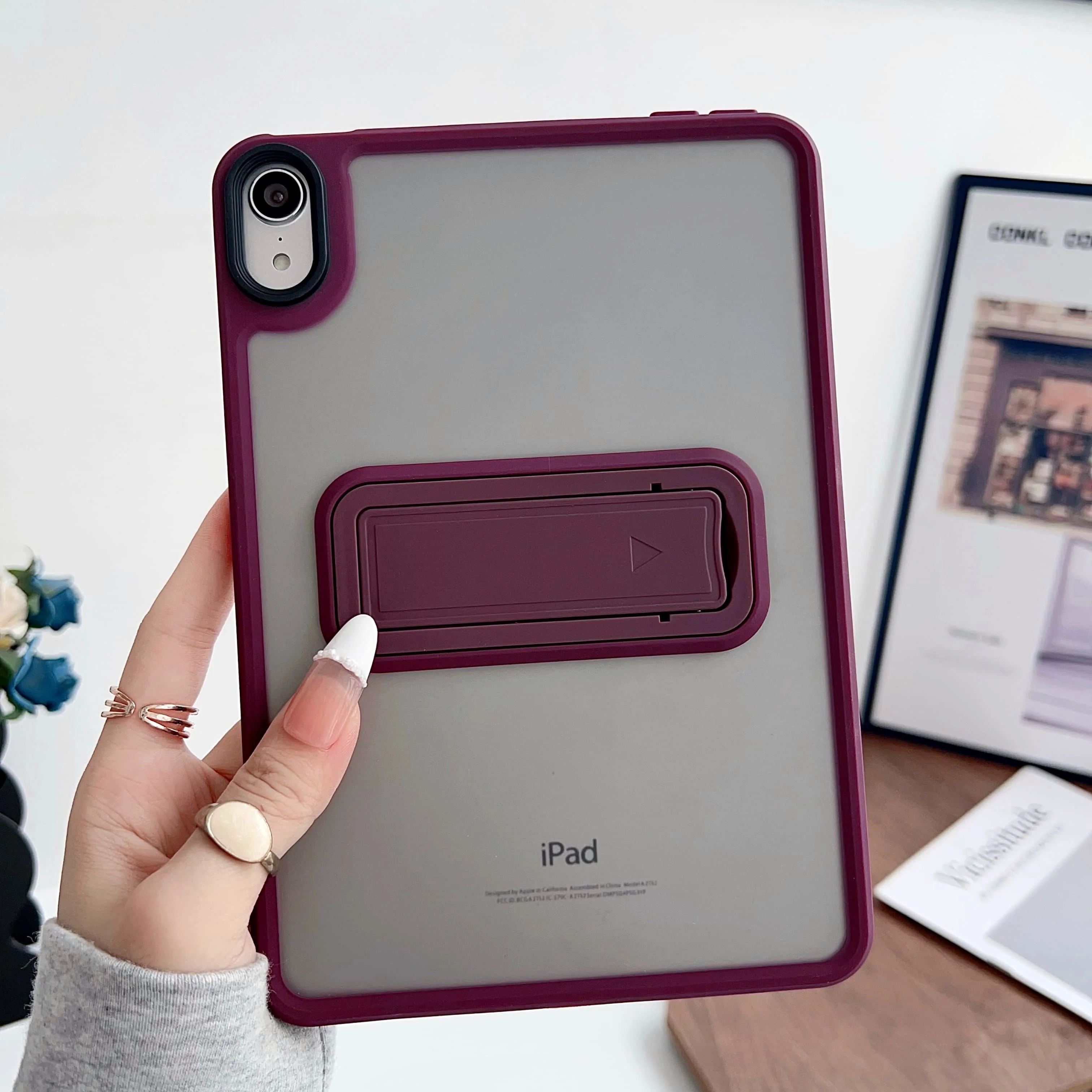 TPU Armor Tablet Case for IPad Mini 7 A17 Pro A2995 A2996 Mini 6 8.3 Inch Cover Stand Back Funda Capa Shockproof Cases