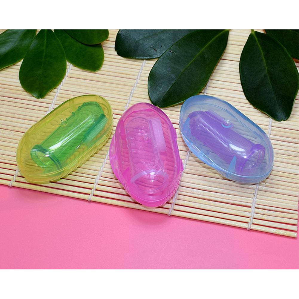 6 Pçs/set Infantil Suave Silicone Dedo Escova de Dentes