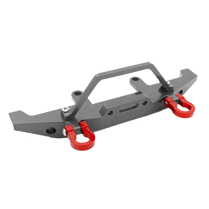 Parachoques delantero anticolisión de Metal, adecuado para WPL C14 C24 C24-1 1/16, piezas de mejora de pista de camión 4WD para coche de Control remoto: Gris oscuro