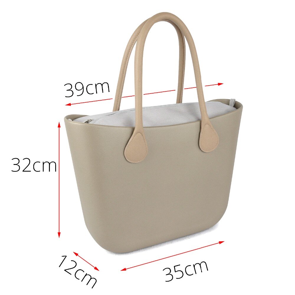 Obag Style Classic EVA Bag with Insert Inner Pocket Handles Colorful EVA Silicon Rubber Waterproof Women Handbag