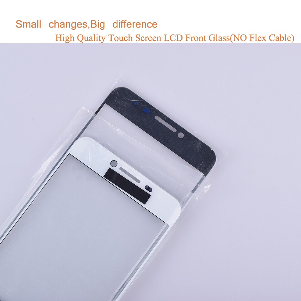 Voor samsung galaxy  c5 c5000 sm-c5000 touchscreen frontglaspaneel touchscreen  c5 buitenste glazen lens geen lcd-vervanging