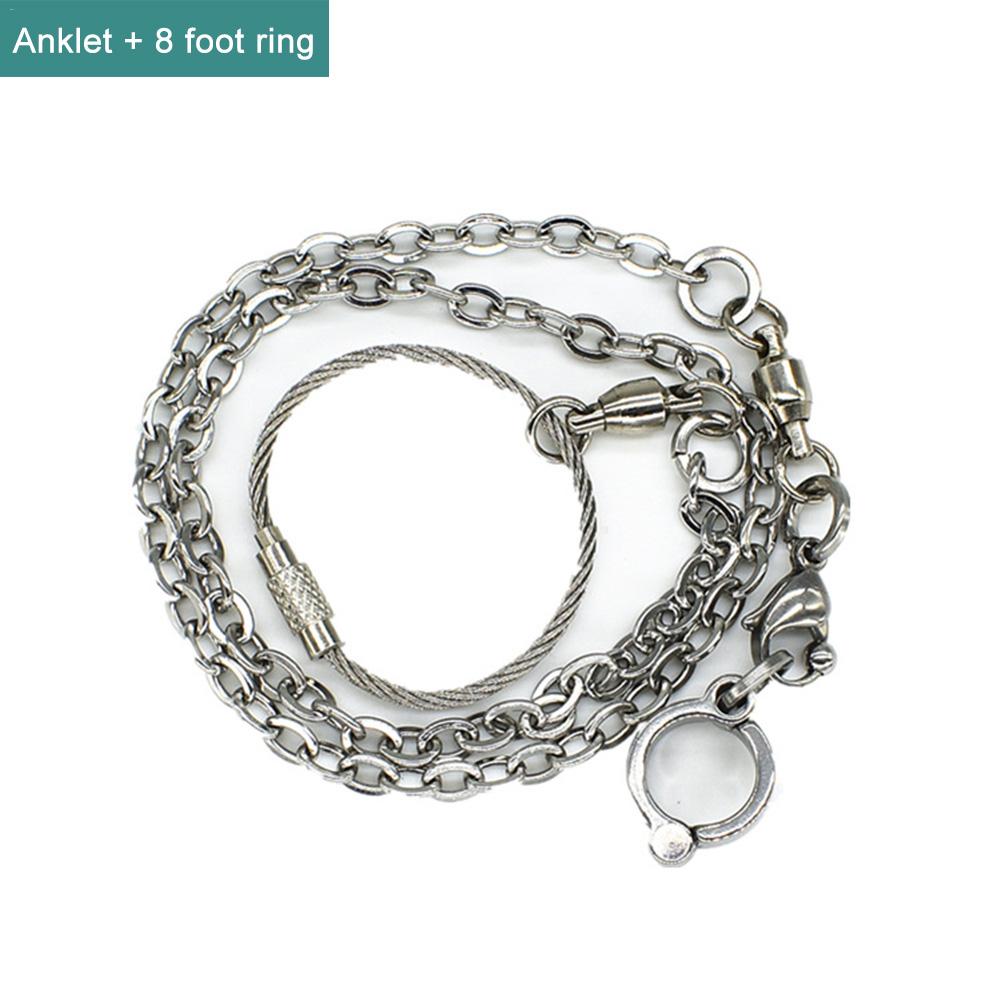 Papagei Edelstahl Fuß Ring Kette Öffnung Aktivität Ring Nyasa Nymphensittich Kakadu Sonne Conure Mönch Sittich Stehen Fußkettchen: 8