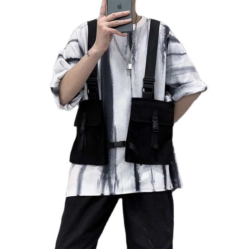 Yukirtiq Vissersvest voor heren, meerdere zakken, gilet katoen, reizen, fotografie, gilet voor honden, trainingsvest, outdoor, safari-vesten, Donkergroen, 3XL