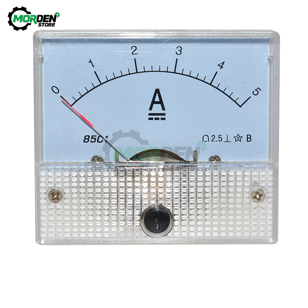 85C1 DC Analog Panel Voltmeter Ammeter Amp Volt Meter Gauge 0-30V 0-50V 0-5A 0-10A: 0-5A