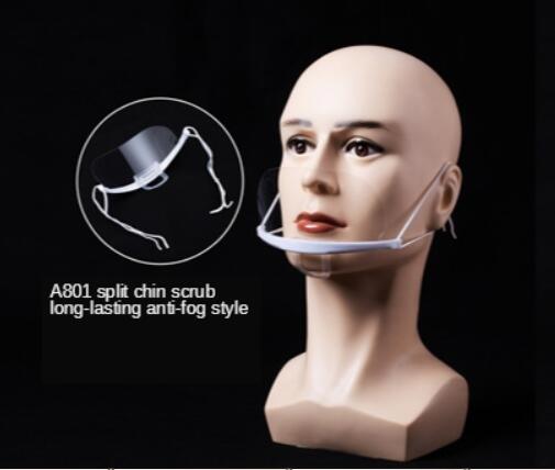 5 stk gennemsigtige masker permanent anti tåge catering hotel restaurant masker skønhed makeup tatovering forsyninger forhindre spyt maske: A801